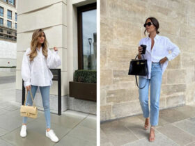 Stylizacje z białą koszulą i jeansami - TOP 14 modnych inspiracji